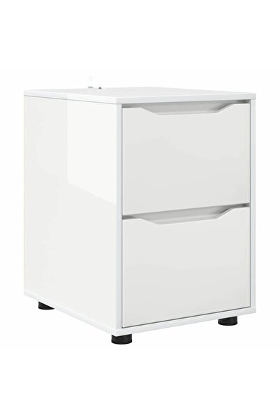 vidaxl Dulap de depozitare Alb lucios 40 x 48 x 57 cm Lemn compozit