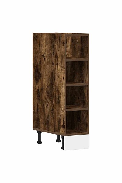 vidaxl Dulap inferior "Riga" stejar afumat 20x44,5x81,5 cm