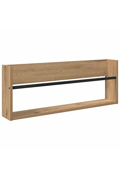 vidaxl Raft pentru reviste cu raft Stejar Artizanal 80 x 12 x 30 cm