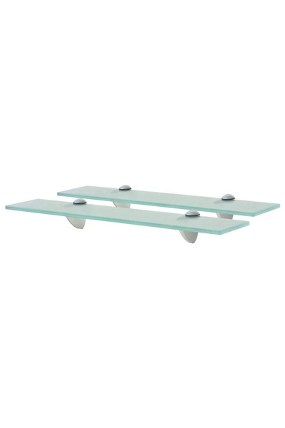 vidaxl Rafturi suspendate, 2 buc., 50 x 20 cm, sticlă, 8 mm