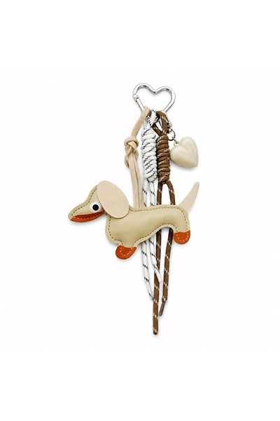 Hanori Accessory Cute Sausage Dog Bag Charm & Keychain Accessory
