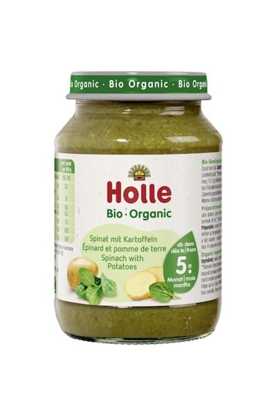 Holle Spinach and potato puree, gluten-free, for children +5 months organic, ...