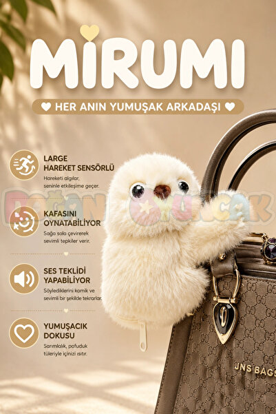 Doğan Oyuncak Dünyası Mirumi Oyuncak Peluş Fildişi Mirumi Akıllı Peluş Robot ...