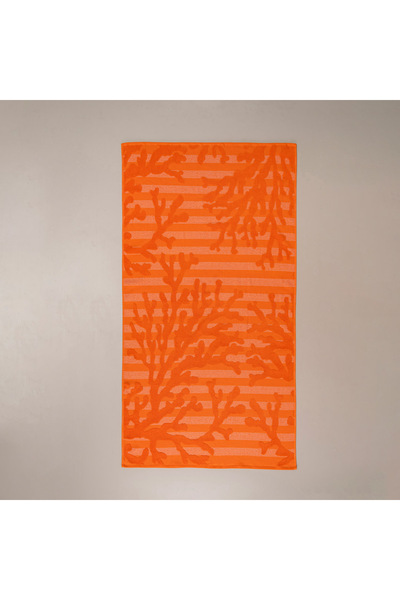 Alhabib bedding Orange Embroidered Turkish Cotton Ginca Towel 90X160 cm