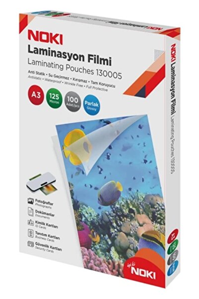 Noki Laminasyon Filmi 125Mic A3 Tekli 10 adet
