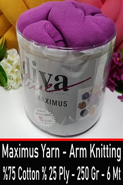 Diva İplik Fir uriaș pentru tricotat manual -250 grame- 6 metri - Culoare - 60