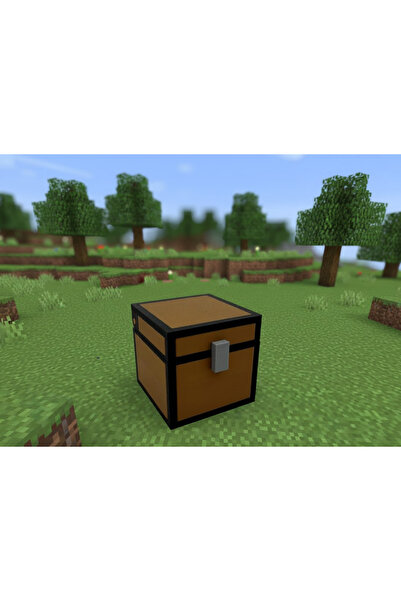 ESM3D Minecraft Sandık Dekoratif Kutu - Masaüstü Saklama ve Düzenleyici Kutu