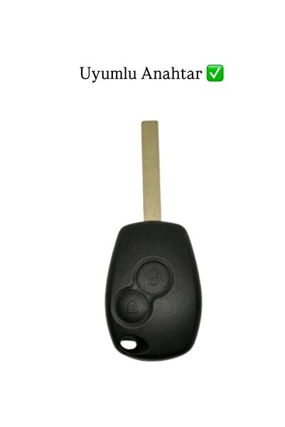 keymatik Renault Clio 3 Kangoo Symbol Dacia Duster 2 Compatible White Silver Nano Key Case Cover 2 Buttons