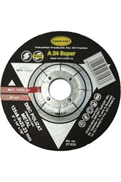 Venus Dsh Disc Polizat Metal T27-A24 R-Bf - 125X6X 22.23 Mm
