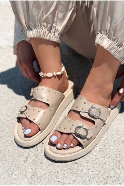 I Love Shoes Papuci de damă Roveno din piele mată bej