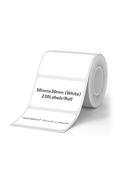 Universal NIIMBOT T50x30mm 230 Adet Beyaz Etiket (B1,B21S,B3S)