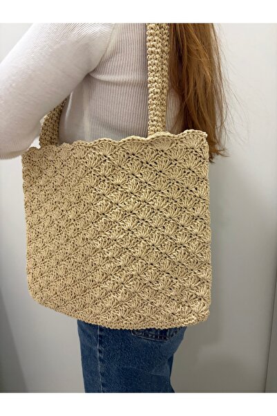 Passionis Jewelry Paper Strap Hand-Knitted Stylish and Useful Shoulder Bag