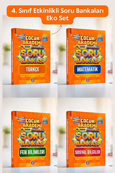 Çocuk Akademi 4.⁠ ⁠Sınıf Etkinlikli Soru Bankaları Eko Seri