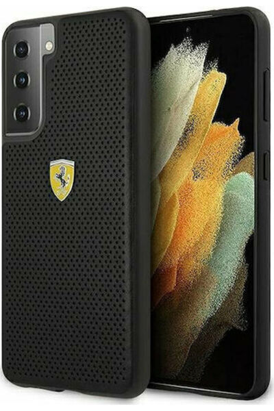 Ferrari On Track Διάτρητο Πλαστικό Μαύρο Πίσω Κάλυμμα (Galaxy S21) Κωδικός: F...