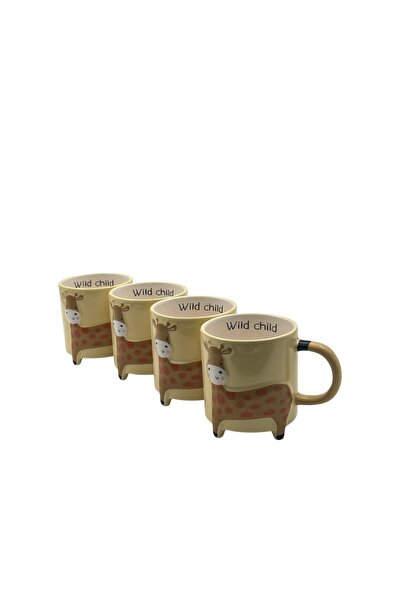 B&D Giraffe Footed Ceramic Mug 1PC – Elegant Raised Ceramic Coffee & Tea Mug ...
