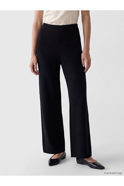 LC Waikiki بنطلون LCWAIKIKI ClassicBeli ذو أرجل واسعة ومرنة للنساء