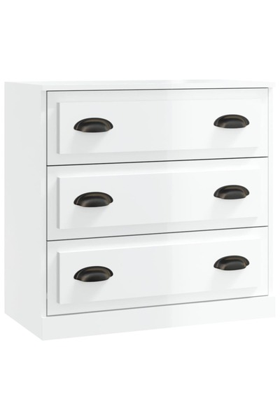 vidaxl Servantă, alb extralucios, 70x35,5x67,5 cm, lemn prelucrat