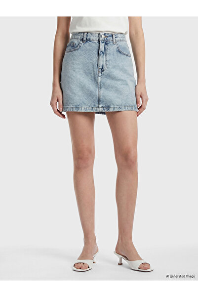 LC Waikiki Indigo Regular Fit Mini Jean Skirt