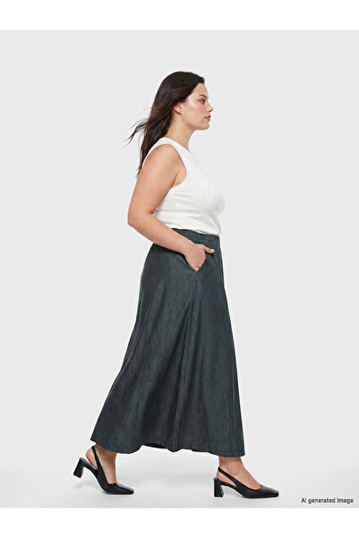 LC Waikiki I Beli Corded A-Fit Jean Skirt from Freezen Store