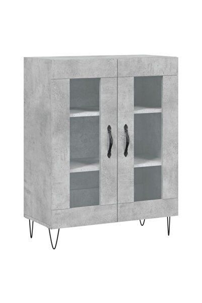 vidaxl Dulap, gri beton, 69,5x34x90 cm, lemn compozit