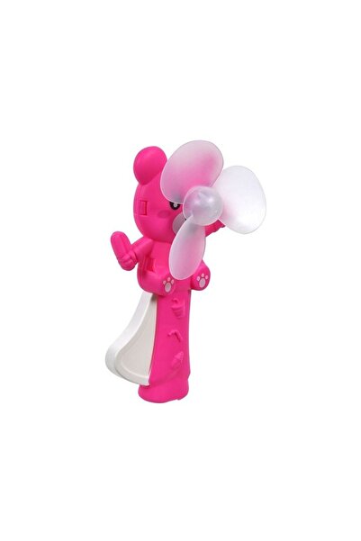 Zet Ventilator Ursuleț Fucsia pentru Copii, 14 cm, Portabil, Ideal pentru Var...