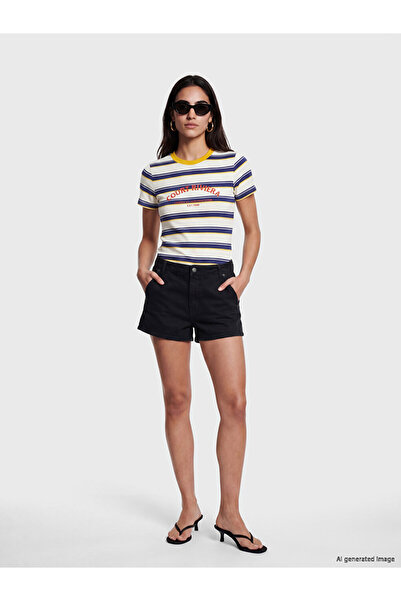 LC Waikiki Black Regular Fit Women's Jean Shorts
