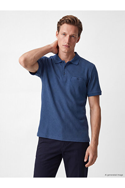 LC Waikiki Esvab • Modern & Distinctive Devrik Roba Collar Textured Men's T-S...