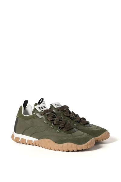 Miu Miu Tyre technical fabric and suede sneakers