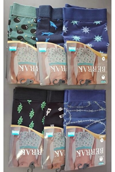 Berrak Erkek Karışık Desenli Boxer 5'li Paket