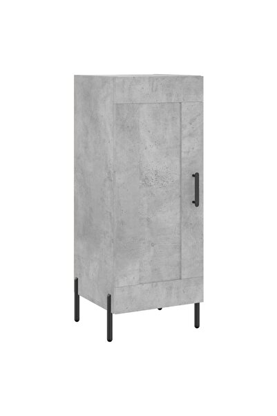 vidaxl Servantă, gri beton, 34,5x34x90 cm, lemn compozit