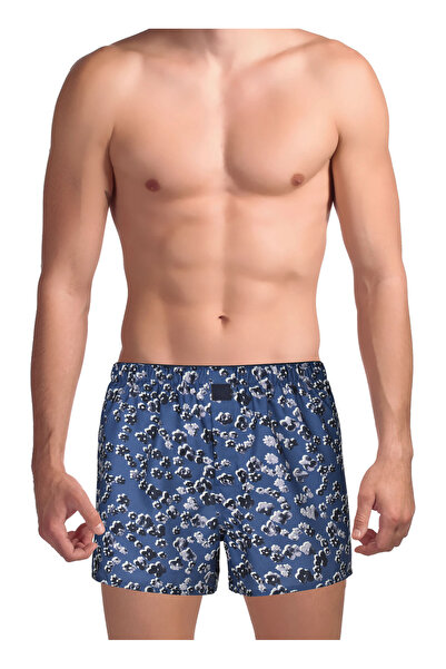 TheDon The Don Lacivert - Çok Renkli Erkek Desenli Boxer TDNPOP130
