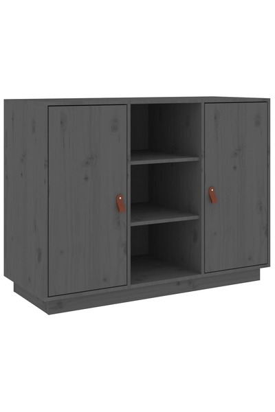vidaxl Dulap, gri, 100x40x75 cm, lemn masiv de pin