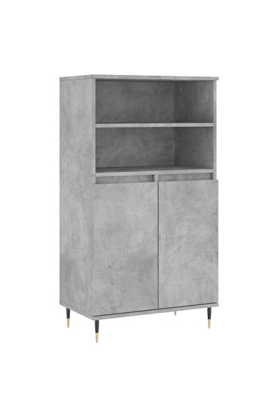 vidaxl Dulap înalt, gri beton, 60x36x110 cm, lemn compozit