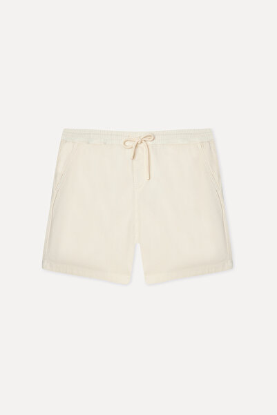 Mudo Men's Bone Color Straight Fit Shorts