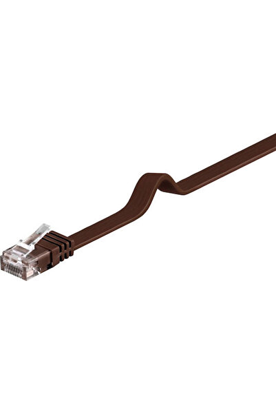 goobay Επίπεδο Καλώδιο Ethernet U/UTP Κατηγορίας 6 Gigabit 1,5μ Καφέ Κωδικός:...