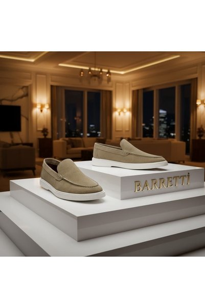 By Barretti Bs Light Brown Flat Suede Loafer