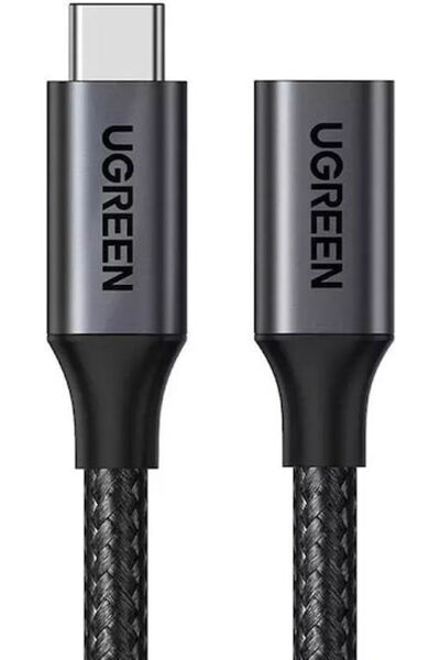 OEM Πλεγμένο καλώδιο USB 3.2 USB-C αρσενικό σε USB-C 100W Μαύρο 1μ