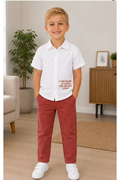 Generic Brand 2/10 years old muslin shirt denim pants children's set