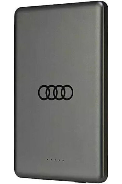 Audi Μεγάλο Λογότυπο MagSafe Power Bank 5000mAh 15W με Θύρα USB-C Γκρι