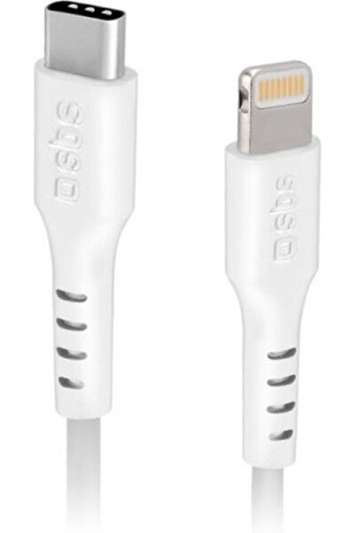 SBS Καλώδιο USB-C σε Lightning Λευκό 2μ (CABLELIGHTC2W)