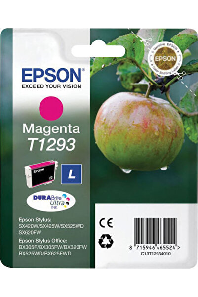 EPSON T1293L Γνήσιο Μελάνι Εκτυπωτή InkJet Ματζέντα (C13T12934011 C13T12934012)