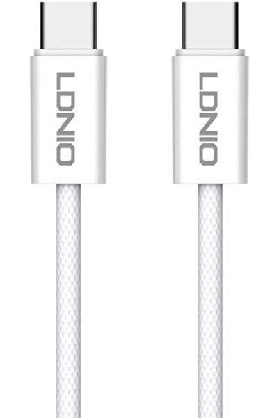 LDNIO Καλώδιο USB 2.0 USB-C Αρσενικό σε USB-C 65W PD Λευκό 1μ