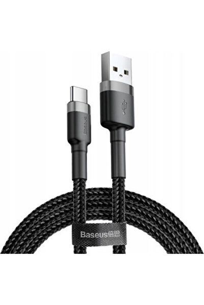 Baseus Cafule Πλεγμένο Καλώδιο USB 2.0 USB-C Αρσενικό USB-A 60W Μαύρο 1μ CATK...