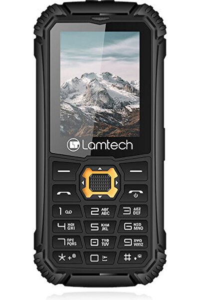 Lamtech LAM114543 Ανθεκτικό Κινητό Τηλέφωνο Διπλής SIM με Πλήκτρα, Μαύρο