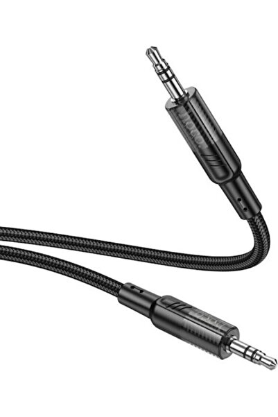 hoco. Hoco Καλώδιο Ήχου 3.5mm Αρσενικό σε 3.5mm Αρσενικό, Μαύρο, 1μ, με Επιχρ...