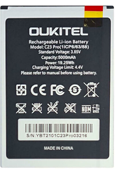 oukitel BAT-C23PRO Ανταλλακτική Μπαταρία 5000mAh για C23 Pro