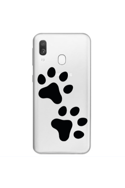 Other Samsung A40 Paws Transparent Silicone TPU Θήκη