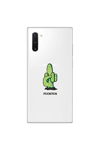 Other Samsung Note 10 Plus Green Cactus Transparent Silicone TPU Θήκη