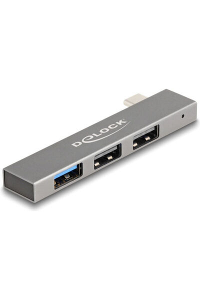 DELOCK Διανομέας USB 3.0 4 θυρών με σύνδεση USB-C Γκρι Κωδικός: 64274