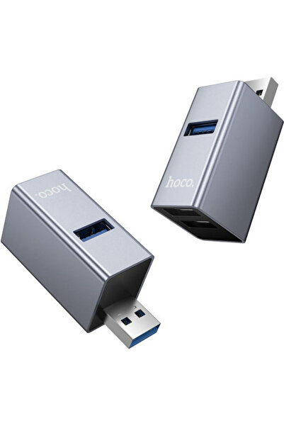 hoco. Hoco Hub 3 Θύρες με σύνδεση USB-A Γκρι Κωδικός: HB54